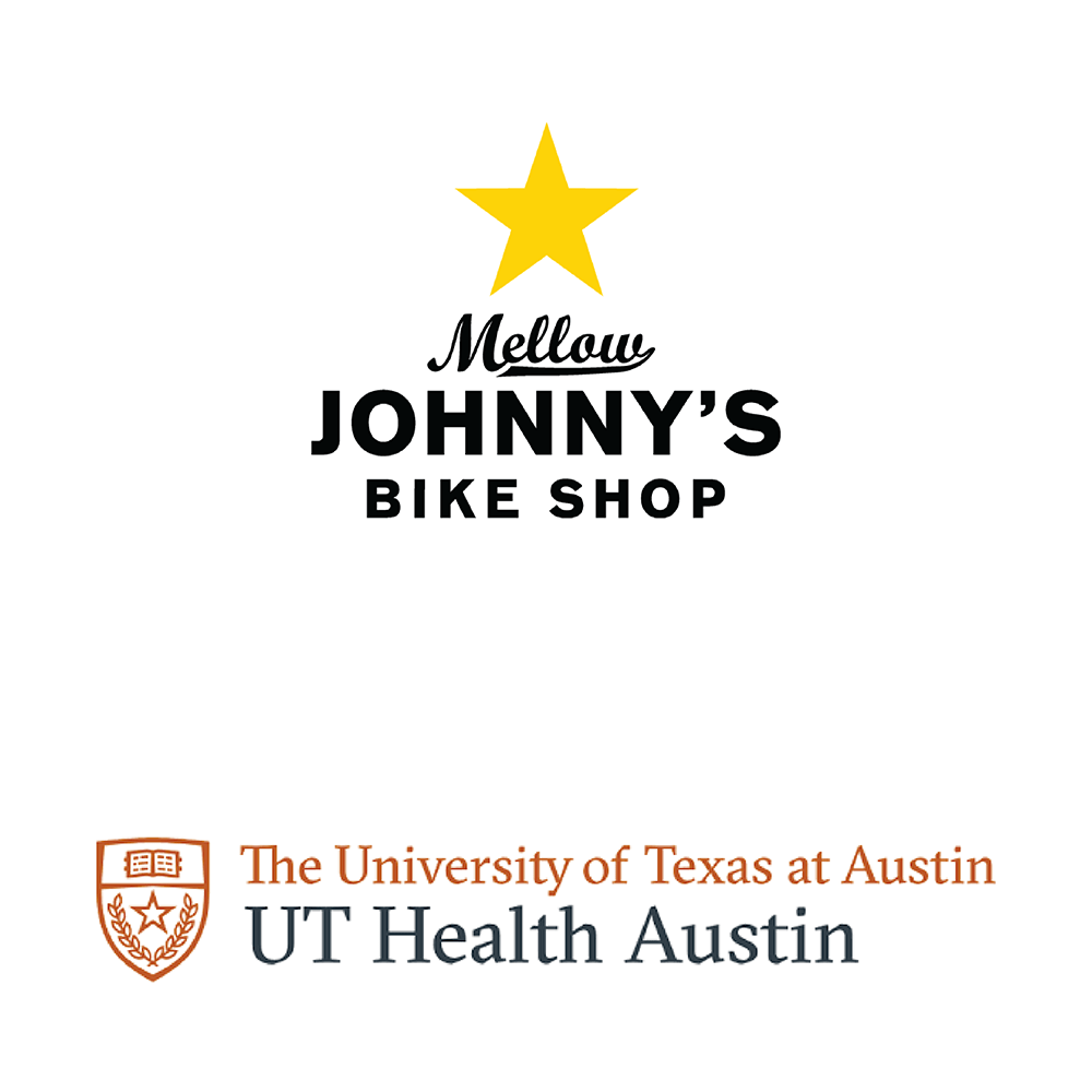 Mellow Johnny's Bike Shop Logo The University of Texas at Austin UT Health Austin Logo