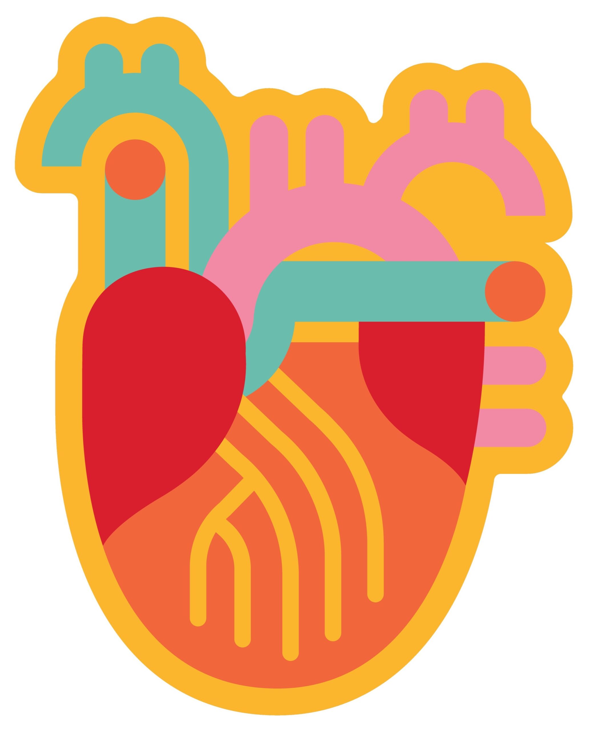 A colorful artistic rendering of a heart