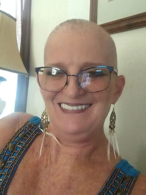 A mature woman with cancer