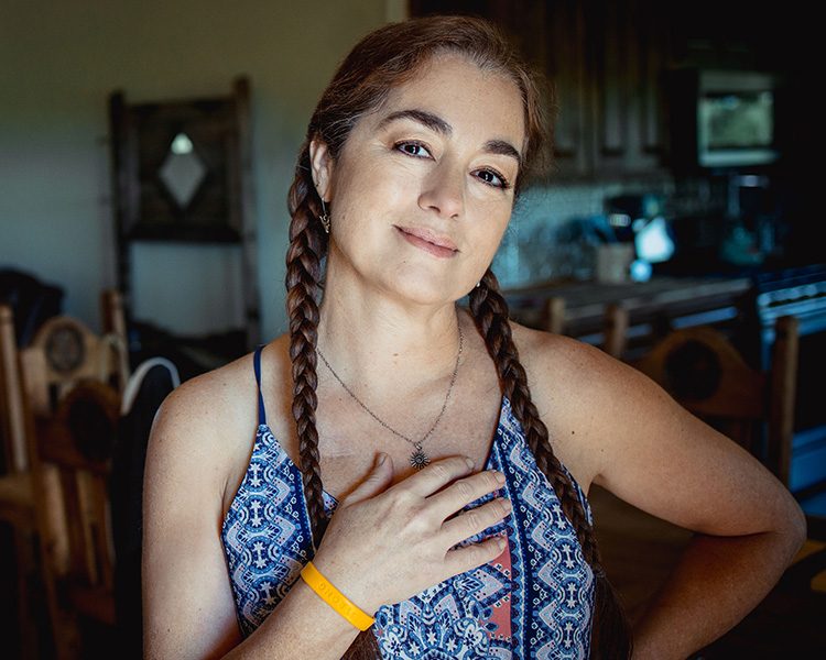 Portrait of an adult woman at home