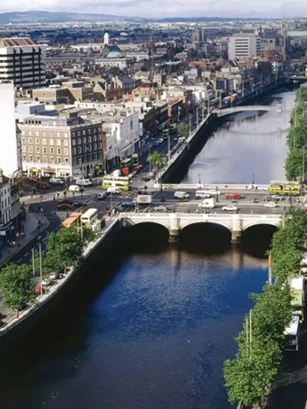 Aerial photo of Dublin, Ireland