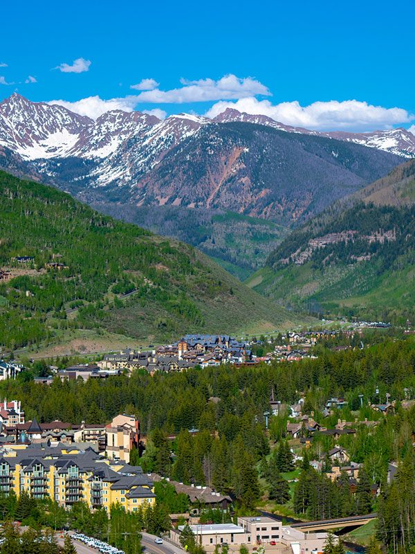 Aerial photo of Leadville, Colorado, USA
