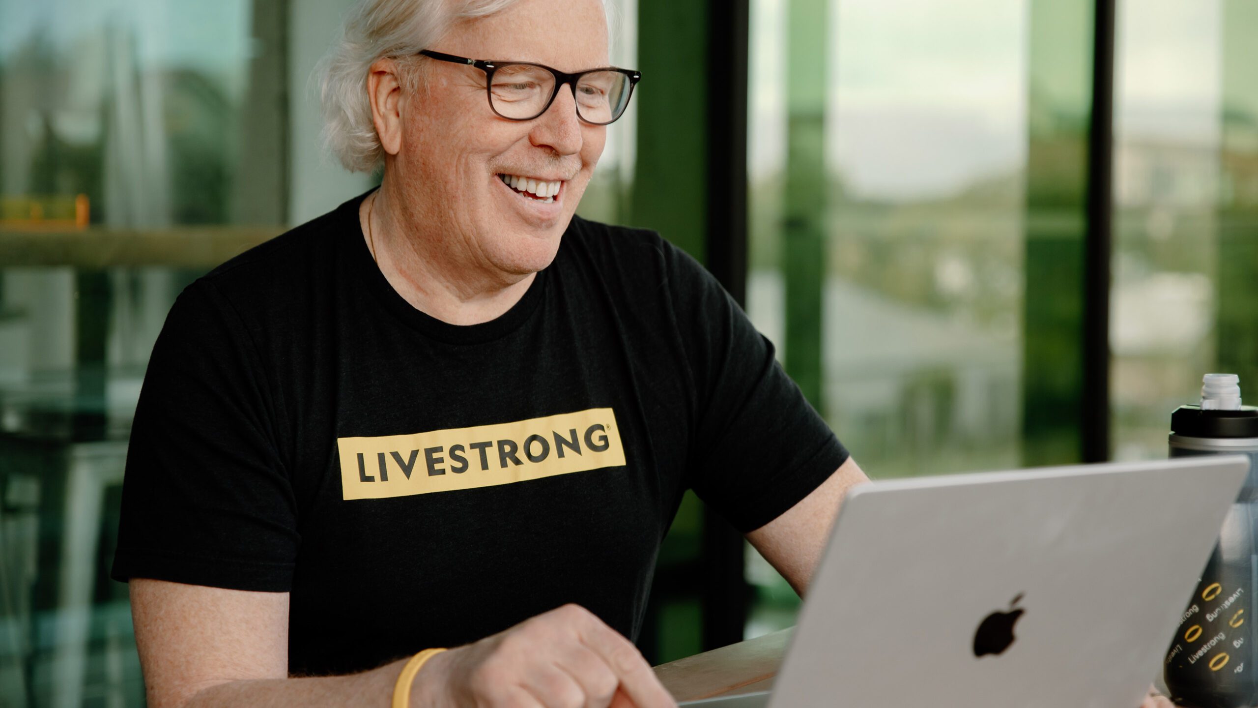 A man working on a laptop
