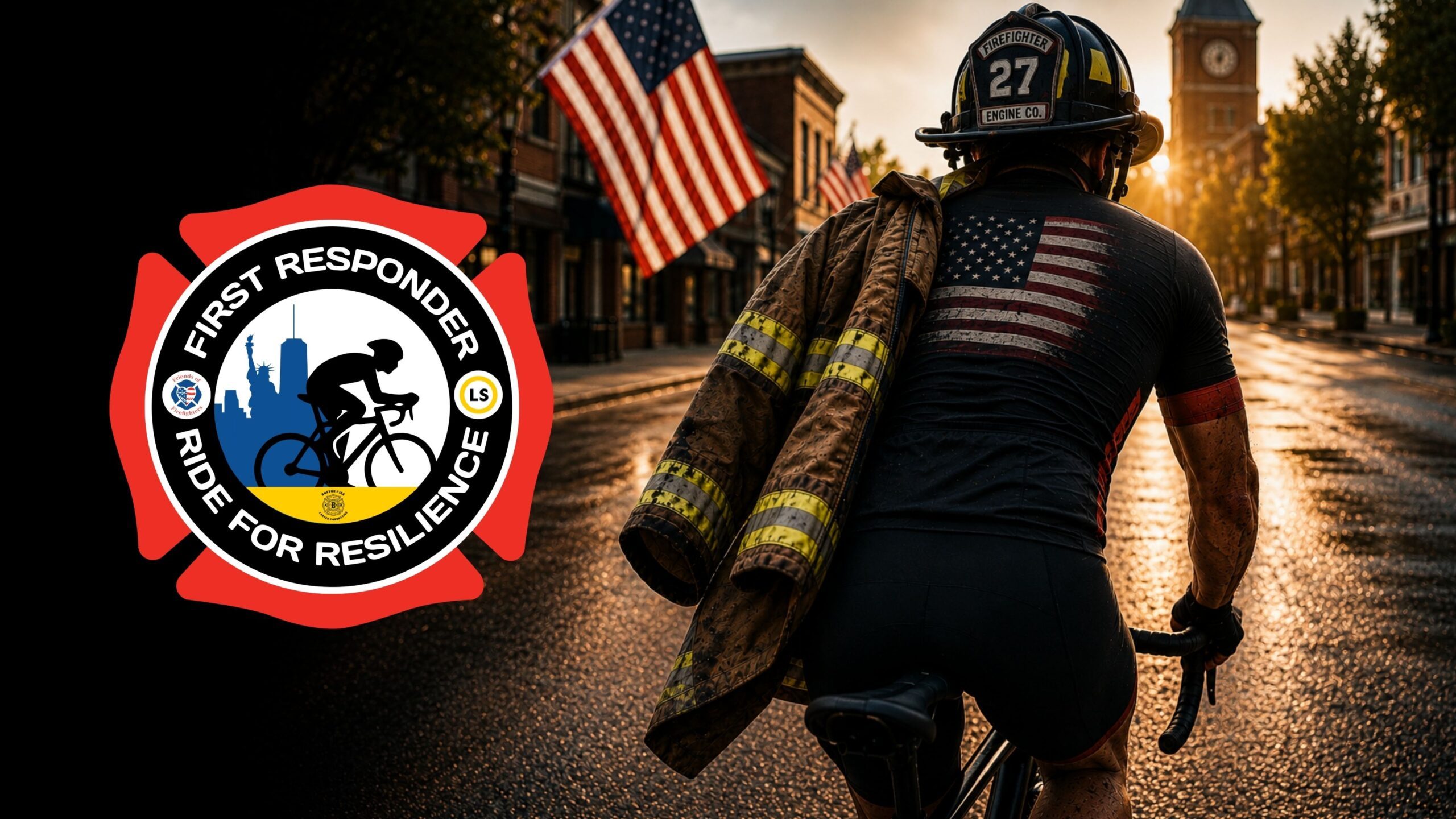 Firefighter on a bike